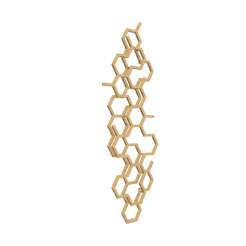 Grzejnik drabinkowy TERMA HEX, podłączenie ZX, wym. 1700 x 573 mm, kolor złoty połysk