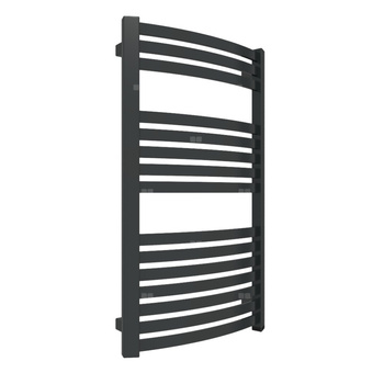 Grzejnik elektryczny TERMA DEXTER ONE 500 x 860 mm, kolor czarny jak kruk soft RAL9005, moc 400 W, podłączenie E8, kabel prosty bez wtyczki 1,5m czarny