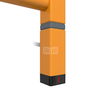 Grzałka TERMA One K30x30, 600W \ Tuba, RAL 1037, kabel spiralny z wtyczką [biały, 2,5m, logo Terma,