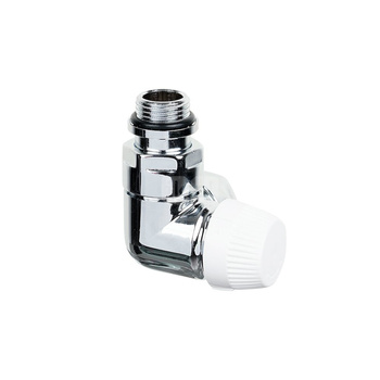 Zawór termostatyczny Thera Design, chrom, narożny, lewy, 1/2", konieczne złączki FEM24C/FEM24P/FEM24M