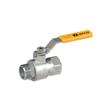 Zawór kulowy ARCO TAJO SOLAR stal nierdzewna 3/8'' GW x GZ, uchwyt: dźwignia chrom