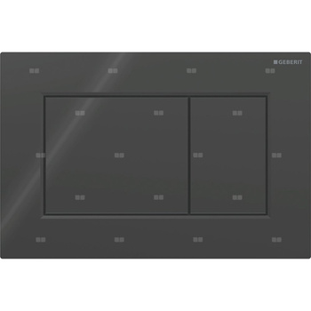 Przycisk uruchamiający Geberit Sigma01, przedni, czarny, prostokątny