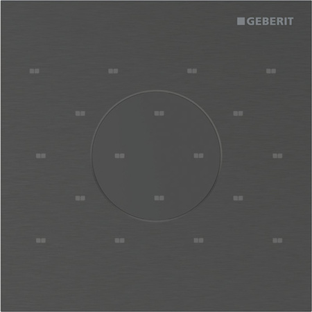 Płyta przykrywająca Geberit typ 40, okrągła: Czarny chrom / Szczotkowany, powlekany easy-to-clean