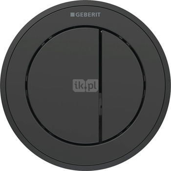 Pneumatyczny przycisk uruchamiający WC Geberit Typ 10, ręczny, meblowy dwudzielny, czarny
