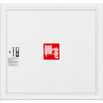 Hydrant DN 33 wnękowy, wąż 20 m, ocynk fasada, zamek patent, RAL 9003