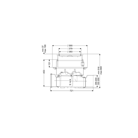 Korpus/ czyszczak Controlfix DN200 z pokrywą pod płytki