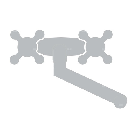 Regulator strumienia z przegubem do baterii kuchennych, 2F,  biały-chrom