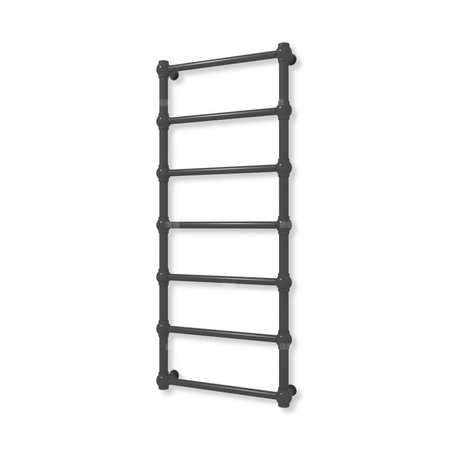 Grzejnik elektryczny TERMA RETRO 1170 x 500 mm, kolor heban, moc 300 W, podłączenie E8, kabel prosty z wtyczką szary