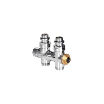 Zawór termostatyczny prosty 50 oś CYLINDER, Lewy, GZ 1/2"-GZ 24-19, Chrom, (V37500BDX)