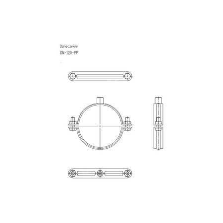 DN-120-PP Obejma masywna DN 120 (115-124mm)