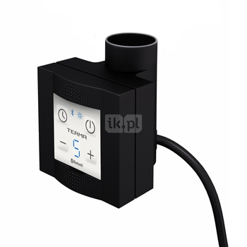 Grzałka TERMA KTX 4 Blue, 800 W \ Tuba, RAL 9005 mat, kabel prosty z wtyczką [czarny, 1,5m, logo Ter