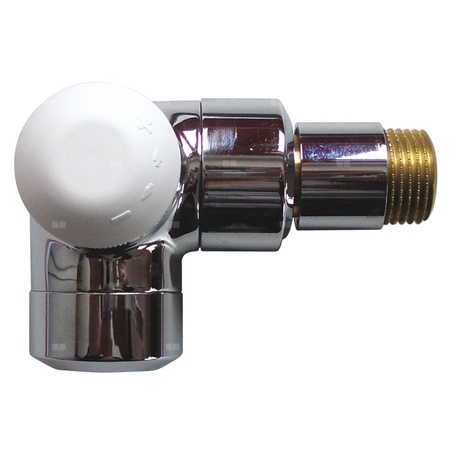 Zawór grzejnikowy termostatyczny HERZ TS-90 DE LUXE 3-osiowy ab, połączenie 1/2'' (malowany) czarny mat