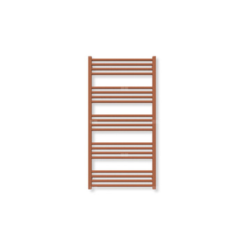 Grzejnik elektryczny TERMA FIONA 1140 x 580 mm, kolor jasna Cu, moc 600 W, podłączenie E8, kabel spiralny z wtyczką czarny