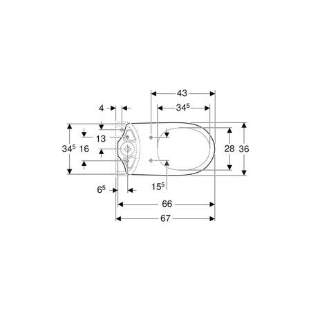 Deska sedesowa Geberit Selnova, mocowanie od dołu: Wolne opadanie=Nie, Zawiasy wypinane=Nie, Mocowanie=Od dołu, Biały / Błyszczący