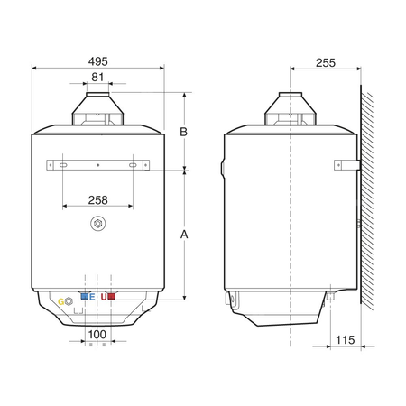 Gazowy pojemnościowy podgrzewacz S/SGA X 80 EE