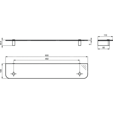 Półka 600x110 mm - CONNECT