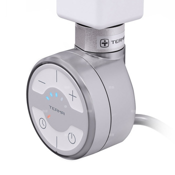 Grzałka TERMA MOA, 1000W Tuba, Silver Matt SMA, kabel prosty z wtyczką [srebrzysty, 1,5m, logo Terma, instr. TERMA]