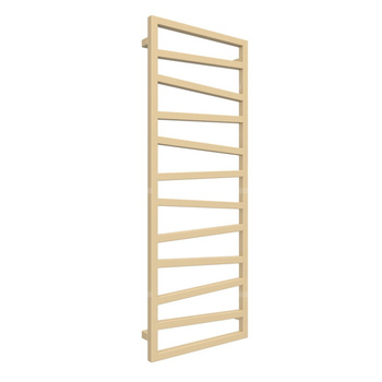 Grzejnik drabinkowy TERMA ZIGZAG, podłączenie SX, wym. 1310 x 500 mm, kolor kość słoniowa RAL1014, moc 490W