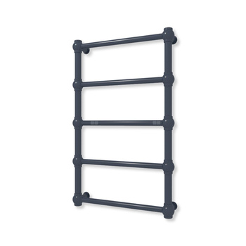 Grzejnik elektryczny TERMA RETRO 800 x 500 mm, kolor granatowy stalowy RAL5011, moc 200 W, podłączenie E1, kabel prosty bez wtyczki z maskownicą