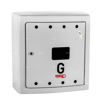 Skrzynka gazowa, 600x600x250, wolnostojąca, z laminatu - popielata