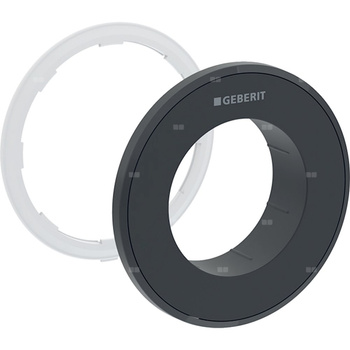 Rozetka Geberit do zdalnego uruchamiania spłukiwania typ 10, okrągły, przycisk podtynkowy: Czarny / Matowy