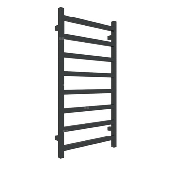 Grzejnik drabinkowy TERMA SIMPLE ONE, podłączenie S1, wym. 960 x 500 mm, kolor czarny jak kruk mat RAL9005, moc 351W