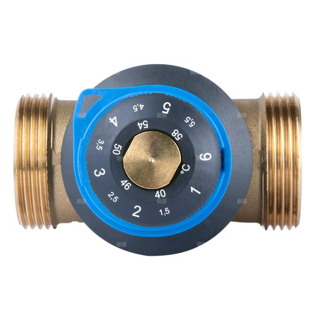 Zawór regulacyjny termostatyczny do wody ciepłej AFRISO ATM 883 mosiądz GZ 1 1/4'', DN 25, zakres temp. 35-60'C, Kvs 4.2 m3/h, maksymalna temperatura 110'C, maksymane ciśnienie 10 bar