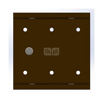Skrzynka gazowa 250x250 wnękowa, stalowa, RAL 8016 brązowa
