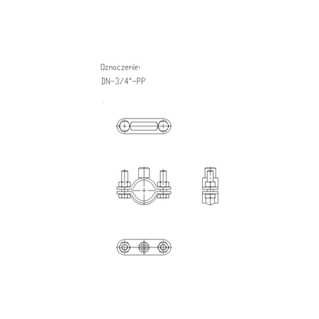 Obejma masywna THALE DN-3/4-PP (24-28mm)