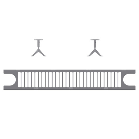 OSŁ. GÓRNA TYP20/21 GRZ. PION. DŁ.=800RAL9016