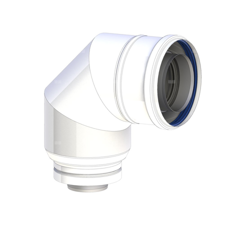 CONCEPT Kolano przyłączeniowe dla kotła Beretta Mynute, MySmart, Ciao, Quadra, rozszerzająca fi 60/100- fi 80/125, PP