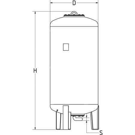 Naczynie wzbiorcze stojące PNEUMATEX (IMI HYDRONIC) Statico SG 1000.10, pojemność 1000 l, 10 bar / 120'C, kolor niebieski, do instalacji chłodn.solar.C.O.