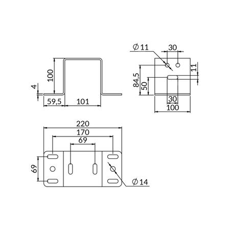 Łącznik kapeluszowy LK profilu KJ