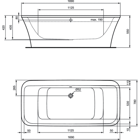 CONNECT AIR WANNA WOLNOSTOJĄCA 170X79
