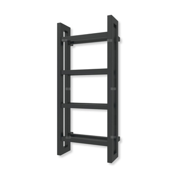 Grzejnik drabinkowy TERMA STAND, podłączenie LX, wym. 920 x 400 mm, kolor czarny jak kruk mat RAL9005 (farba), moc 434W