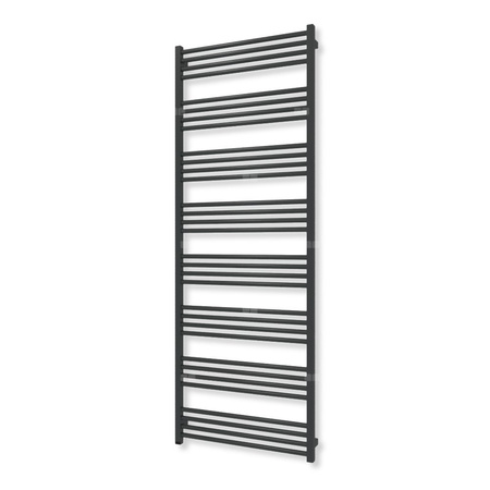 Grzejnik elektryczny TERMA FIONA ONE 1860 x 680 mm, kolor czarny jak kruk połysk RAL9005, moc 1000 W, podłączenie E8, kabel prosty z wtyczką szary