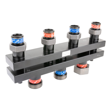 Rozdzielacz do instalacji c.o. AFRISO KSV 125-2 GZ 2'', 2-obieg. Nakrętka 1 1/2'', max. 160 kW