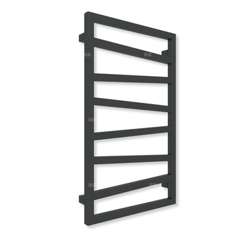 Grzejnik elektryczny TERMA ZIGZAG 830 x 500 mm, kolor czarny jak kruk mat RAL9005, moc 300 W, podłączenie E8, kabel przyłącze ts1/ss1