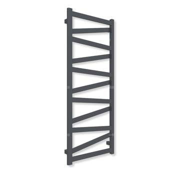 Grzejnik elektryczny TERMA VIPERA 1230 x 500 mm, kolor metaliczna czerń, moc 400 W, podłączenie E8, kabel prosty bez wtyczki z maskownicą