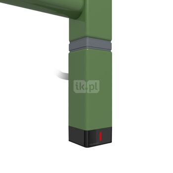 Grzałka TERMA One K30x30, 600W \ Tuba, RAL 6010, kabel prosty z wtyczką [srebrzysty 1,5m, logo Terma