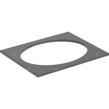 Blat pod umywalkę Geberit Selnova Square wpuszczaną w blat: B=59.1cm, Lava / Lakierowany matowy