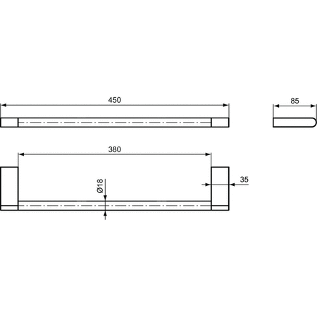 CONNECT PORĘCZ NA RĘCZNIK 450 MM