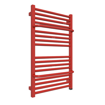 Grzejnik elektryczny TERMA LIMA ONE 500 x 820 mm, kolor czerwony drogowy RAL3020, moc 400 W, podłączenie E1, kabel prosty z wtyczką 1,5m biały