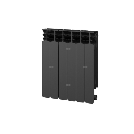 Grzejnik żeberkowy GAVIA 50 PLUS aluminium, podłączenie boczne 575 x 483 mm, kolor czarny, moc 704 W