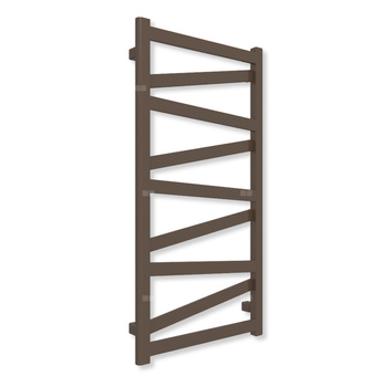 Grzejnik elektryczny TERMA VIPERA 990 x 500 mm, kolor szlachetny brąz, moc 400 W, podłączenie E8, kabel spiralny z wtyczką szary