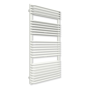 Grzejnik drabinkowy TERMA TYTUS, podłączenie SX, wym. 1260 x 640 mm, kolor biała ściana (farba), moc 1173W