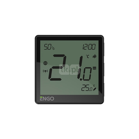 Internetowy, podtynkowy regulator temperatury ZigBee, 230V, czarny