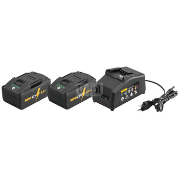 REMS POWER-PACK 22V, 5,0AH AKKU X2 +LADEGERÄT 230 V, 90 W