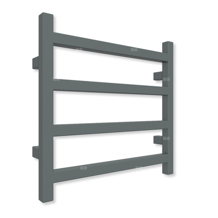 Grzejnik drabinkowy TERMA SIMPLE, podłączenie ZX, wym. 480 x 500 mm, kolor błyszcząca szarość (farba), moc 173W