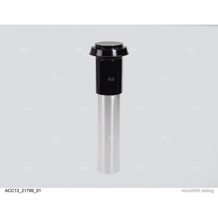 Pionowe wyprowadzenie dachowe fi 150, długość 1000 mm, czarne